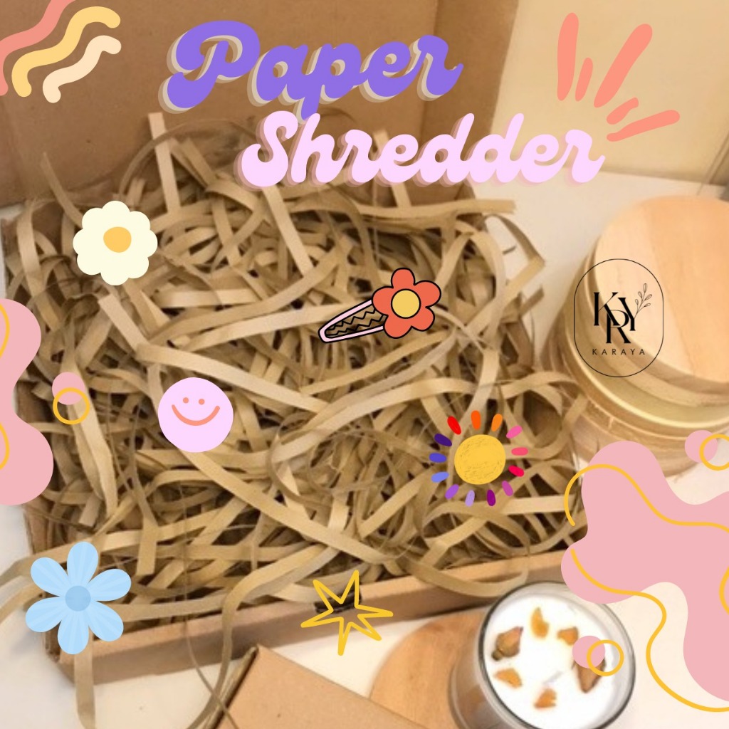 

SHREDDED PAPER / KERTAS CACAH SERUT KAWUL / ISI GIFT BOX / KERTAS PACKAGING By Karaya Kreatif