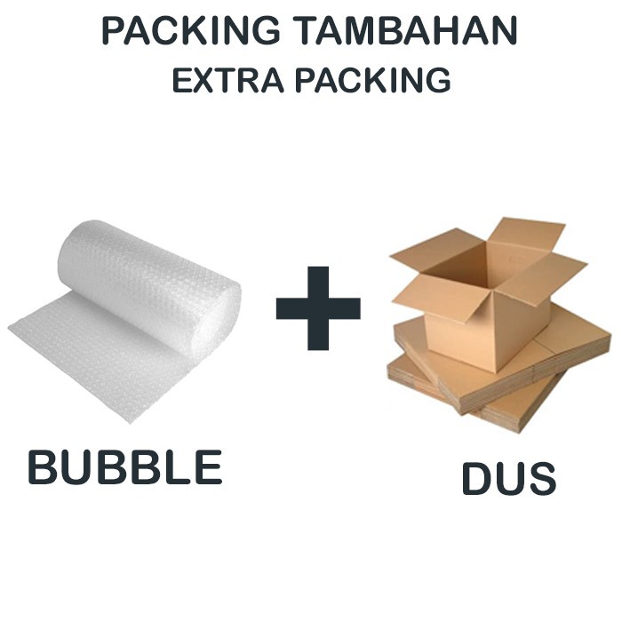 

Packing Tambahan Lebih Aman Bubble Wrap + Box Kardus