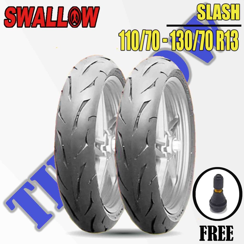 Paket Ban Motor Soft Compound Nmax Swallow Slash 110/70 - 130/70 Ring 13 Tubeless