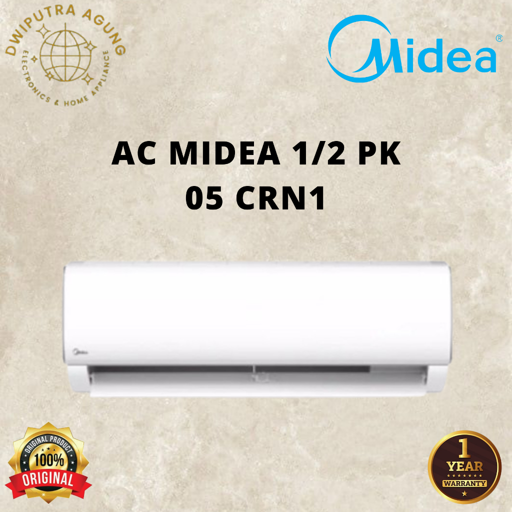 AC MIDEA 0.5 PK MSFC05CRN2X 1/2 PK AC 05 CRN 2 / 05 CRN2 LOW WATT AC MIDEA 1/2PK MURAH