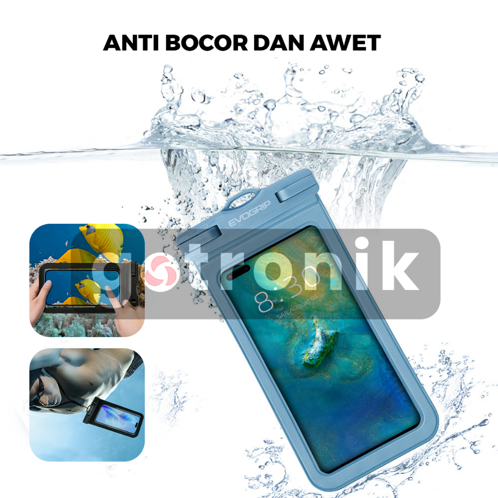 Kantong Pelindung Hp Anti Air Casing Handphone Tas Plastik Holder Motor Waterproof Case Bag Hp