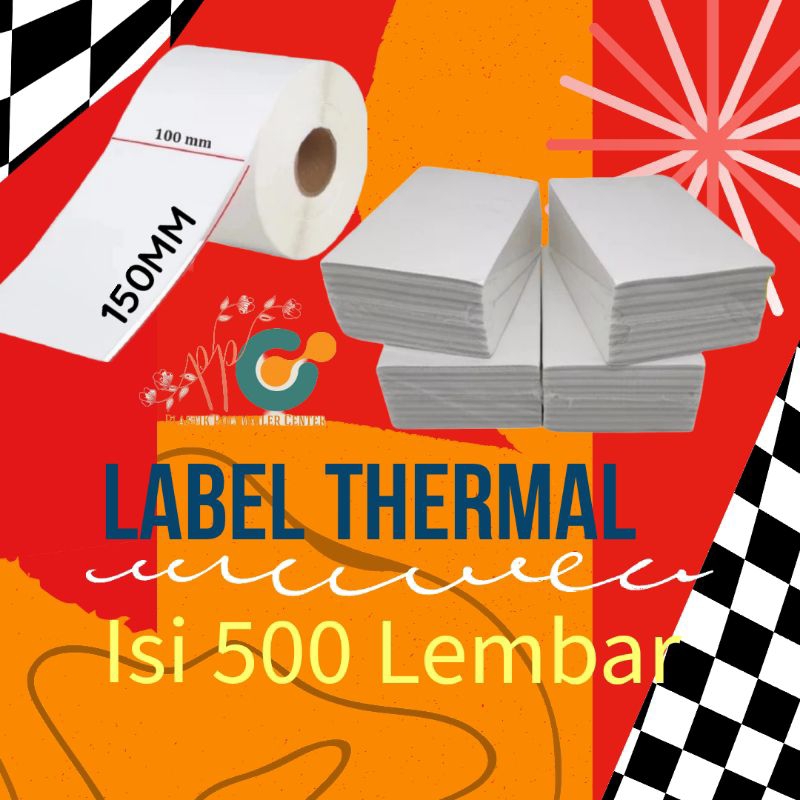 

Kertas Direct Thermal Label Barcode 100x150 MM Isi 500 Pcs