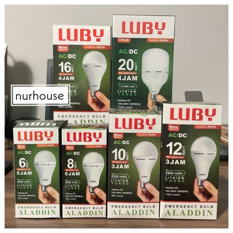 lampu emergency luby 20 Watt Aladdin