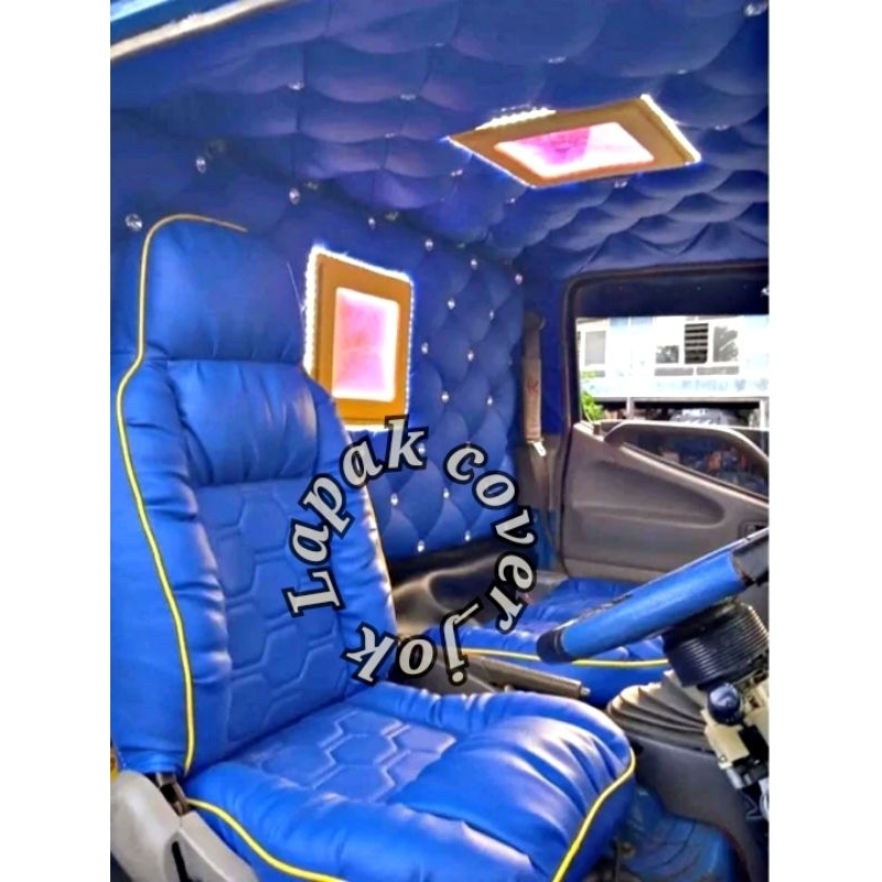 sarung jok mobil full set truk canter/dyna/elf macan/ cover jok mobil truk model sofa