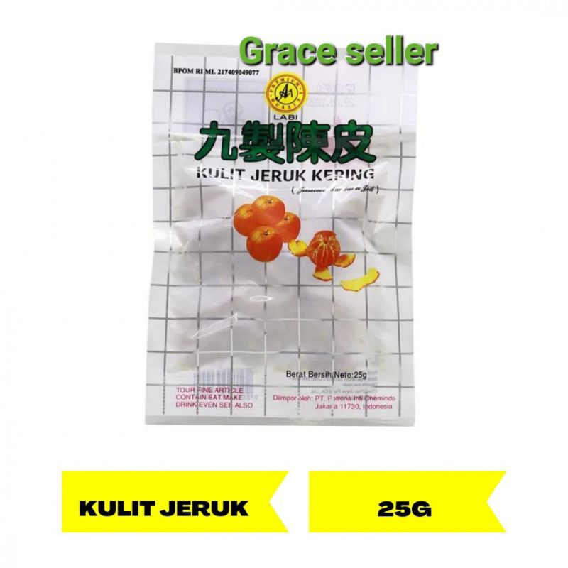 

LABI kulit jeruk kering/manisan jeruk/asinan jeruk 25gr