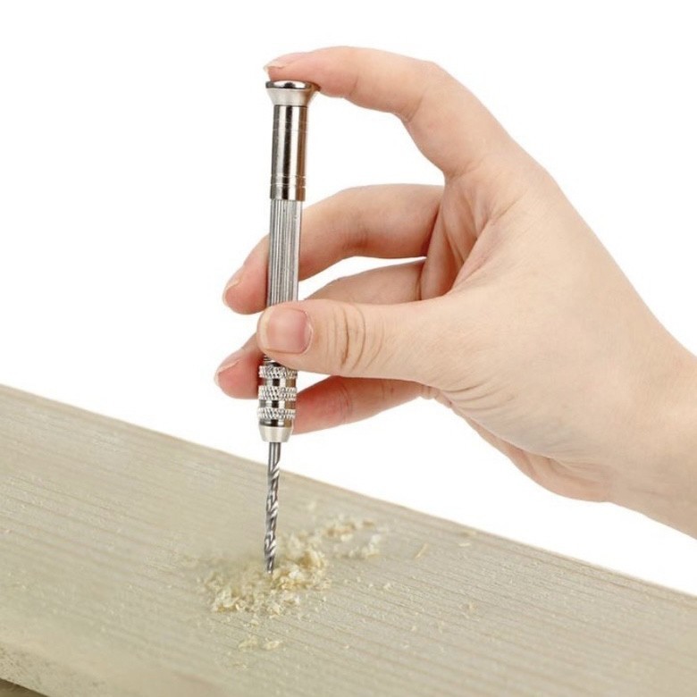 Bor Set Tangan Manual 10 Mata Bor 3mm HSS Twist Drill Alat Bor Alumunium Kayu Plastik Resin Art Baja