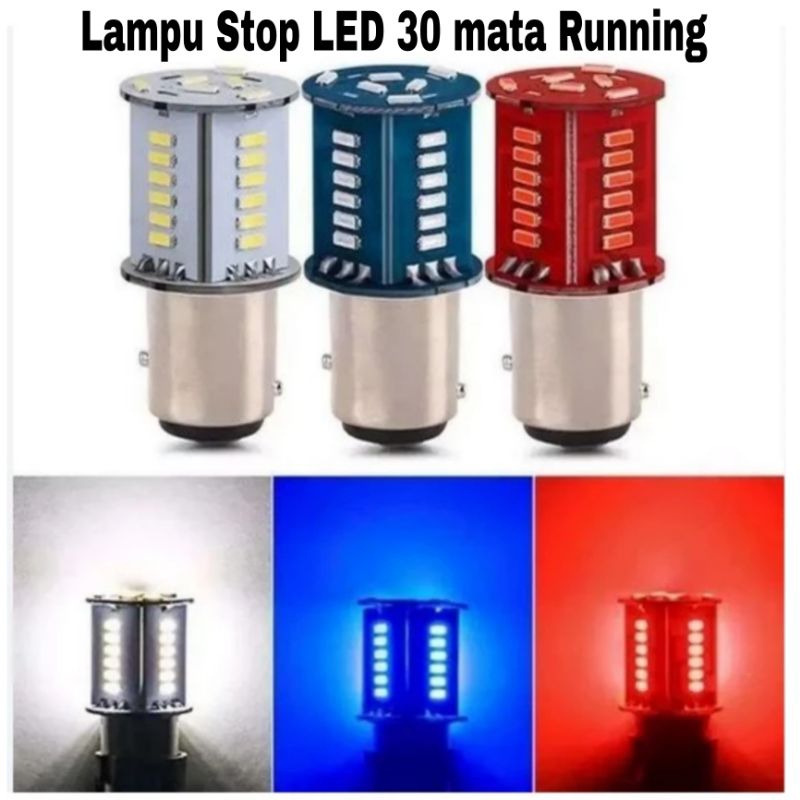 Lampu Stop Led 30 mata Running 12Volt DC/Lampu Led Stop Running Motor/Lampu Stop Motor Running 30 Le