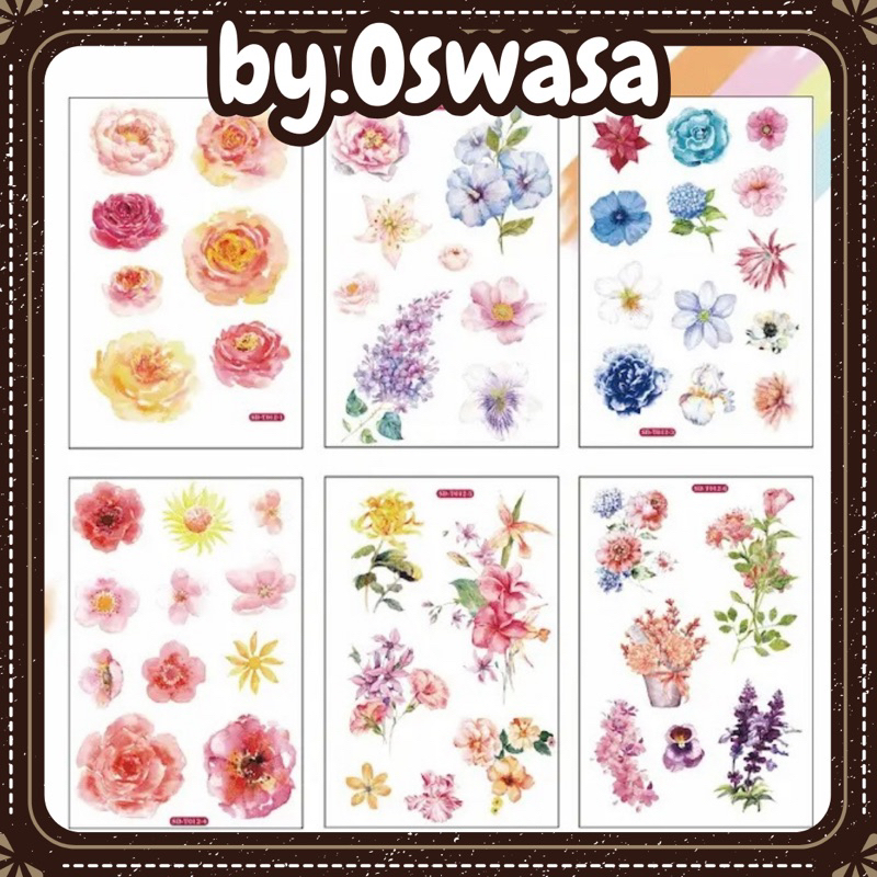 

Sticker Journal Aesthetic Flowers Dekorasi Bunga Vintage Stiker