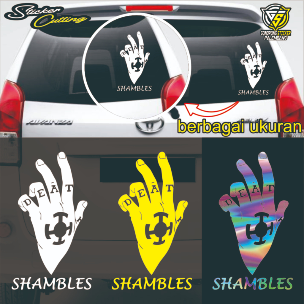 Sticker Cutting One Piece Trafargal Law Shambles Stiker Kaca Belakang Mobil