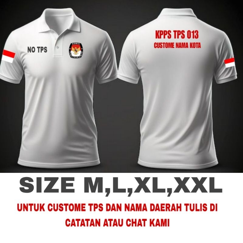 KAOS POLO KPPS CUSTOME SERAGAM KPPS