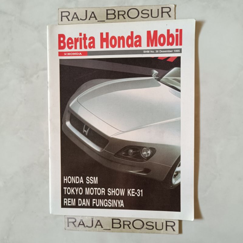 Majalah/Buku BHM Berita Honda Mobil no 36/Desember 1995 edisi Poster brosur katalog iklan Honda SSM/