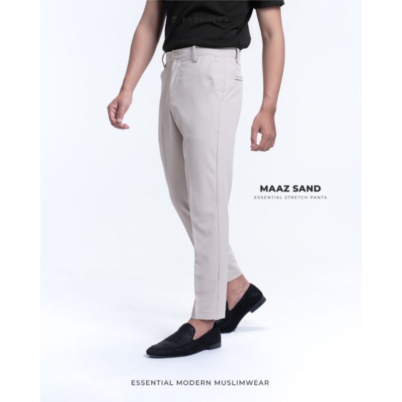 FADKHERA MAAZ SAND - ANKLE PANTS FADKHERA - CELANA PANJANG PRIA PREMIUM FADKHERA