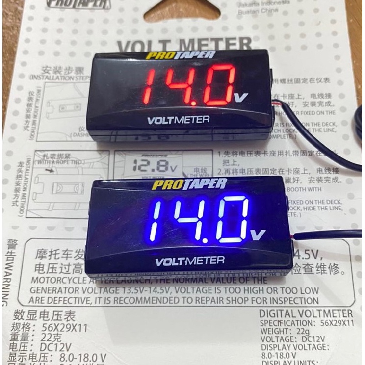 NMU Voltmeter Digital  Voltmeter aki pengukur daya aki voltmeter WATERPROOF VOLT VOLTMETER AKI BERKU
