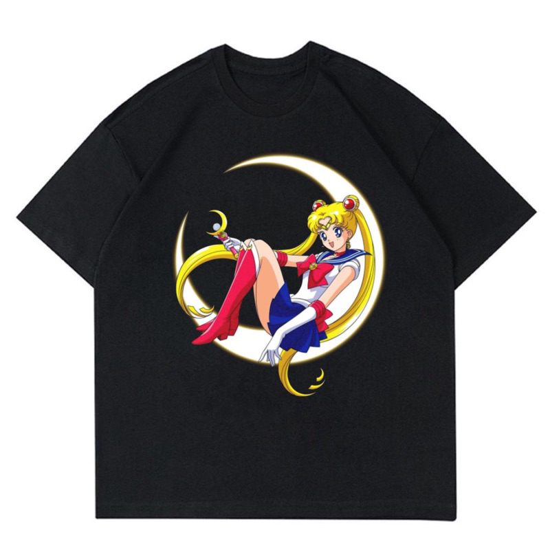 KAOS SAILOR MOON VINTAGE | T-SHIRT BAJU GAMBAR SAILOR MOON OVERSIZE 24s | KAOS SAILOR MOON OVERSIZE 