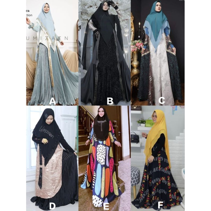 Gamis Syar'i Umizaen, Syar'i UCL, Syar'i Dwina, Syar'i Laila ghani