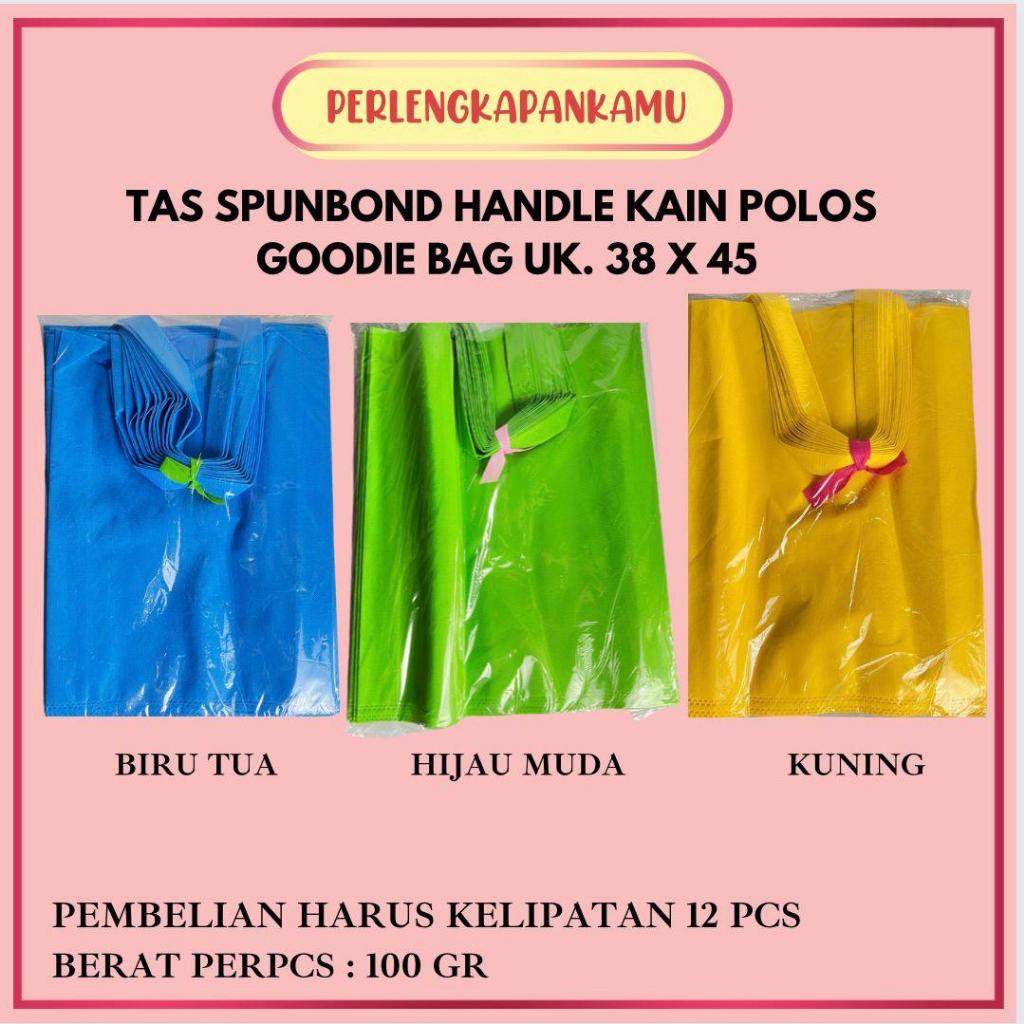 

Tas Spunbond Handle / Tas Jinjing / Tas Souvernir Hajatan Hampers Kain Polos Goodie Bag uk 38x45