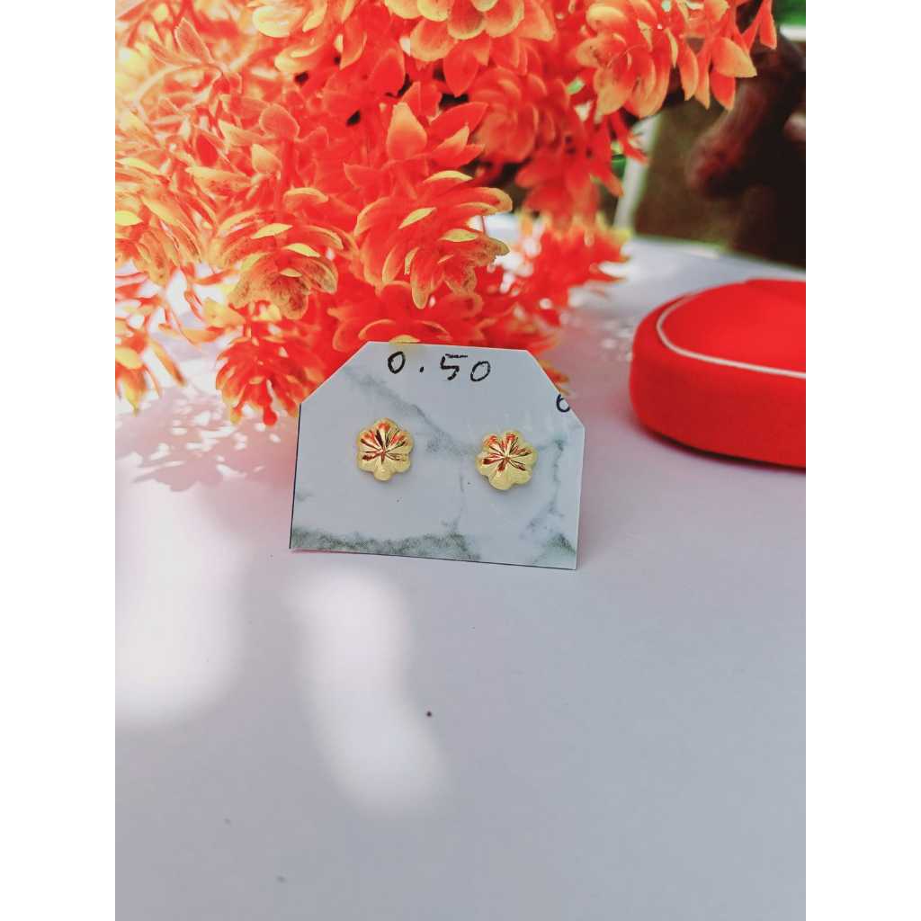 Anting Tindik Simpel Emas Asli Anting Tusuk Giwang Anting Wanita Dewasa Anting Korea Terbaru Emas As