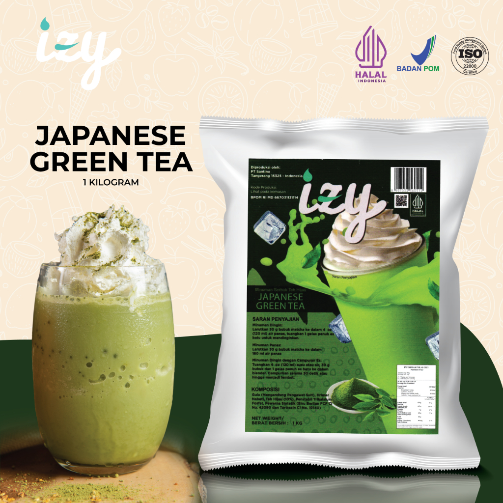 

Izy Powder Drink Japanese Green Tea - Bubuk Minuman Teh Hijau 1 Kg