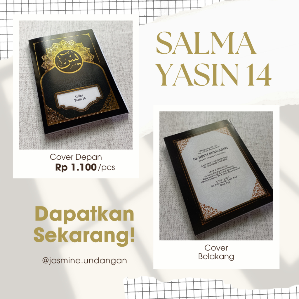 

COVER YASIN SALMA 14 BAHAN IVORY HARGA MURAH TERBAIK
