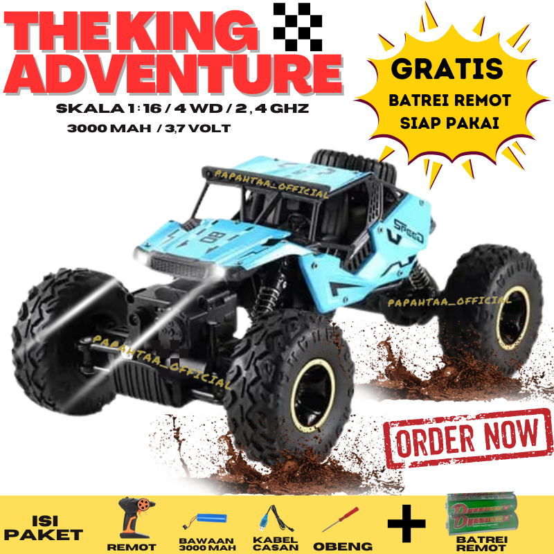 rc mobil remote kontrol offroad jeep adventure mainan remot car 4wd