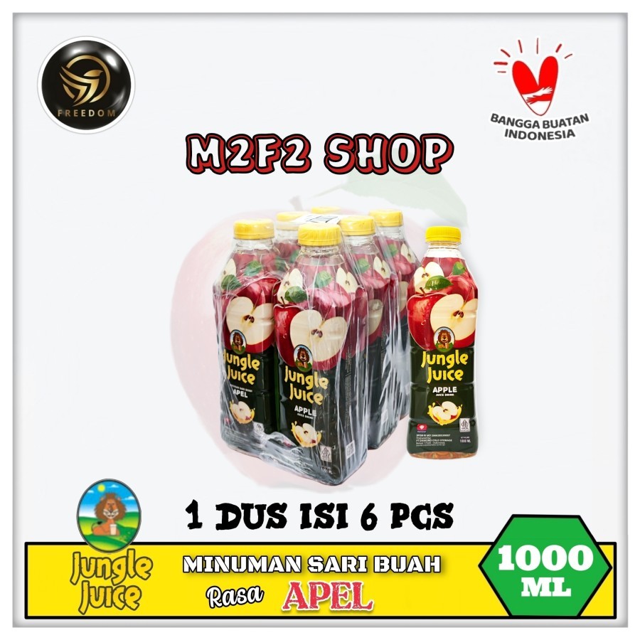 

Diamond Jungle Juice Apple | Jus Apel Botol Pet - 1000 ml | 1 Liter (Kemasan 1 Pack)