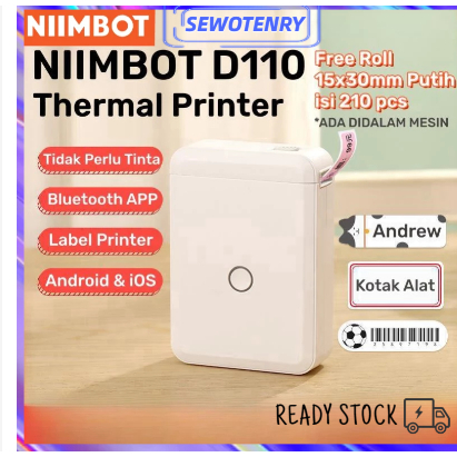 

Niimbot D110 Mini Printer Portable Thermal Printer Wireless Bluetooth Label Printer