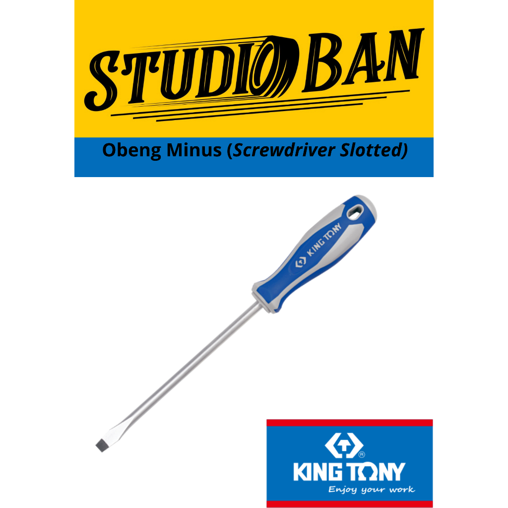 Obeng Minus Magnet King Tony Screwdriver Slotted