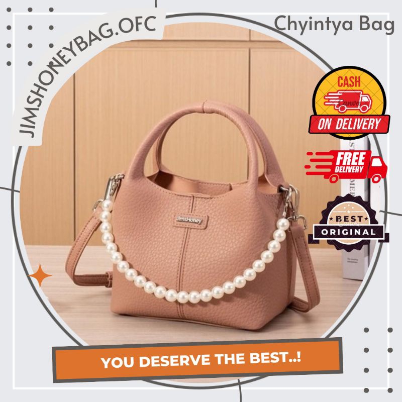 TAS SELEMPANG HAND BAG WANITA PESTA MUTIARA KECIL LUCU CYNTHIA BAG JIMS HONEY ORIGINAL