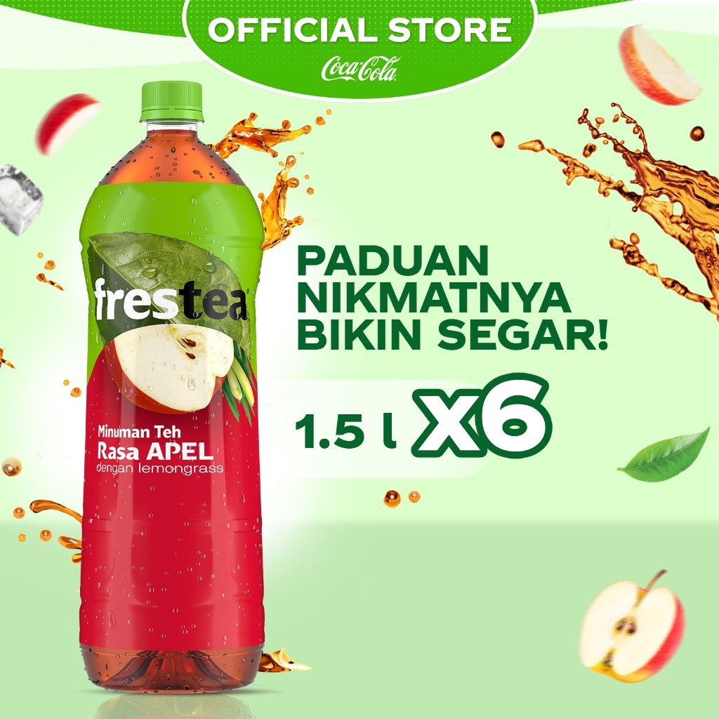 

Frestea Rasa Apel Minuman Teh - Botol 1.5L x 6pcs