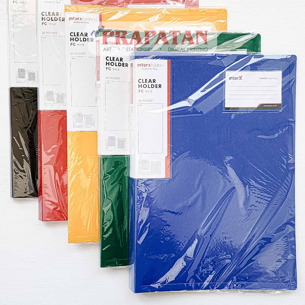 

InterX Clear Holder Folio 40 Pockets | Map File Organizer