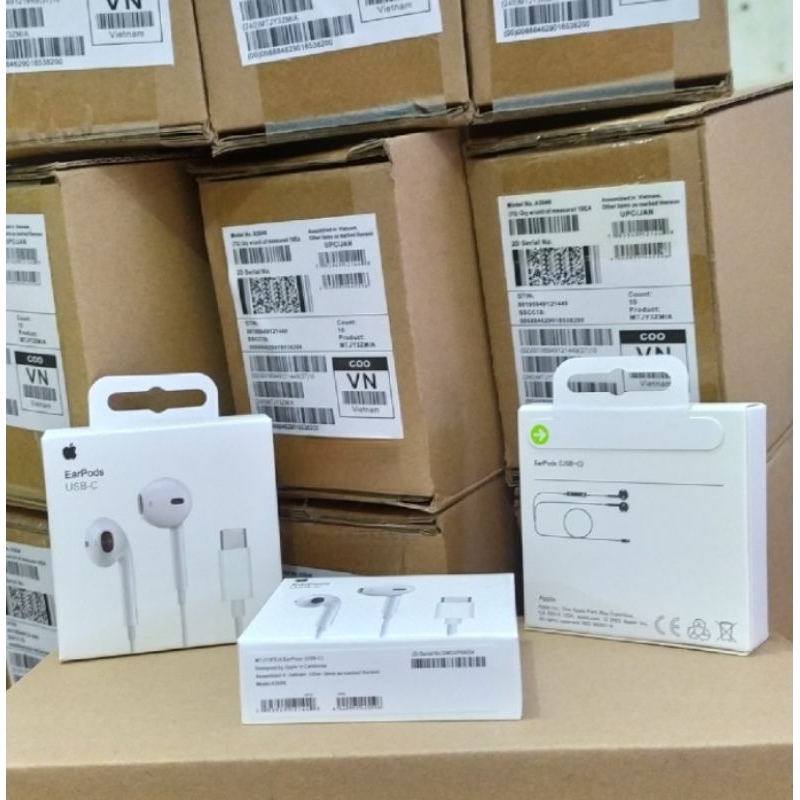 Original Headset Earphone untuk iphone 15 iphone 15 pro pro max colokan USB C Segel (warranty 1year)