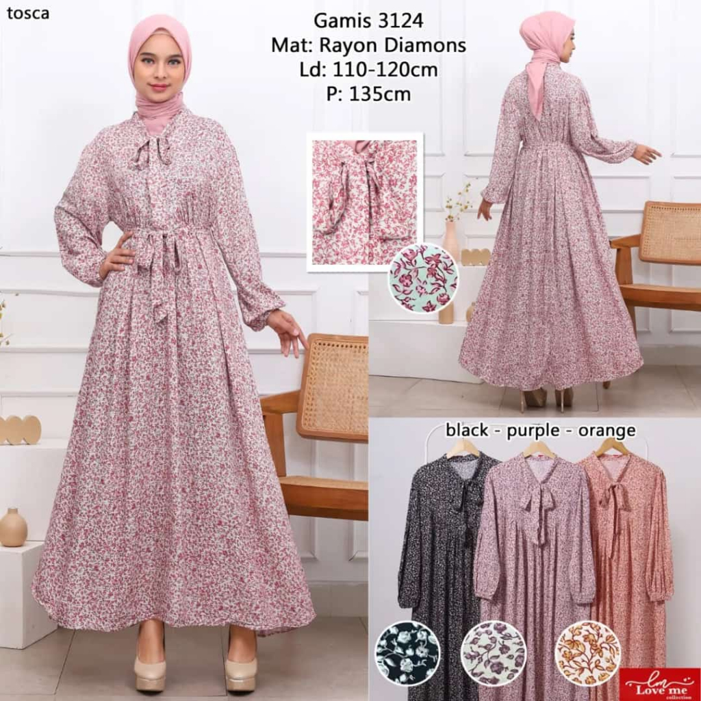 STEVI SHOP / GAMIS KEKINIAN / GAMIS WANITA JUMBO LD 110 - 120 CM / GAMIS MATT RAYON / GAMIS CANTIK D