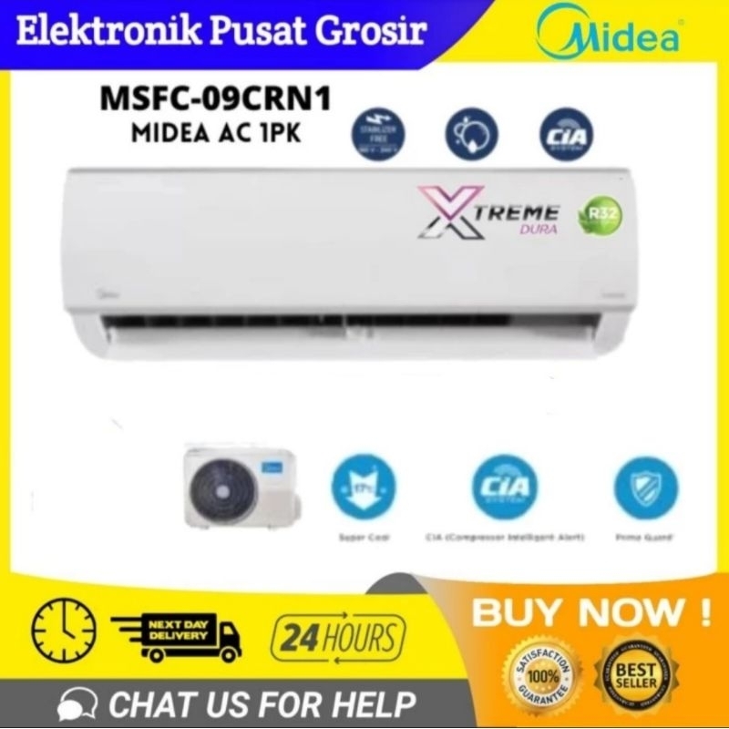 AC MIDEA 1PK MSFC-09CRN MSFC 09CRN 09CRN R32 XTRIME DURA low watt