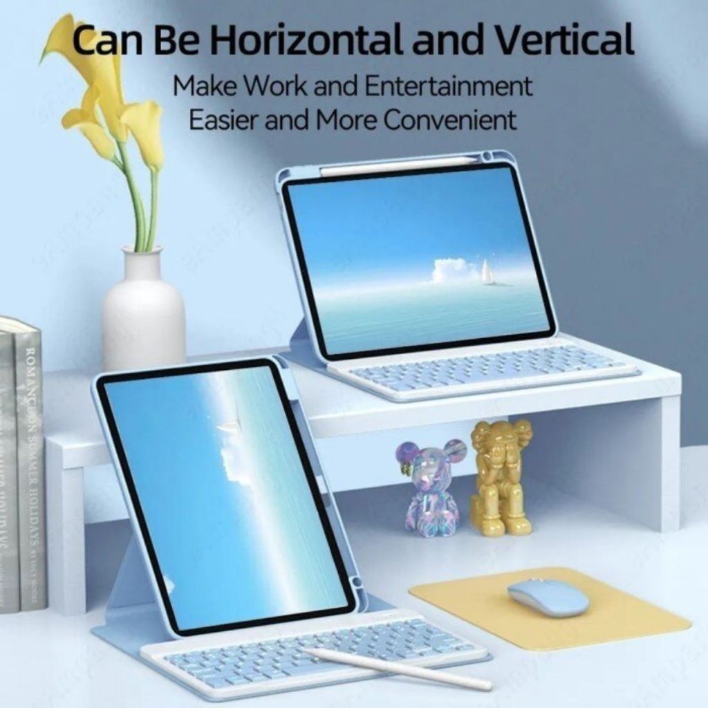 Samsung Tab A8 A 8 2022 Tab A9 Tab A9+ Fs Rotary Keyboard TA 112 Cover Stand Berputar