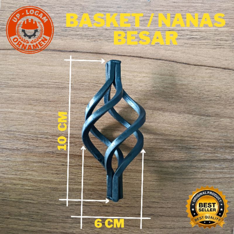 Basket Besar Ornamen Pagar / Aksesoris Pintu Pager Besi Tempa
