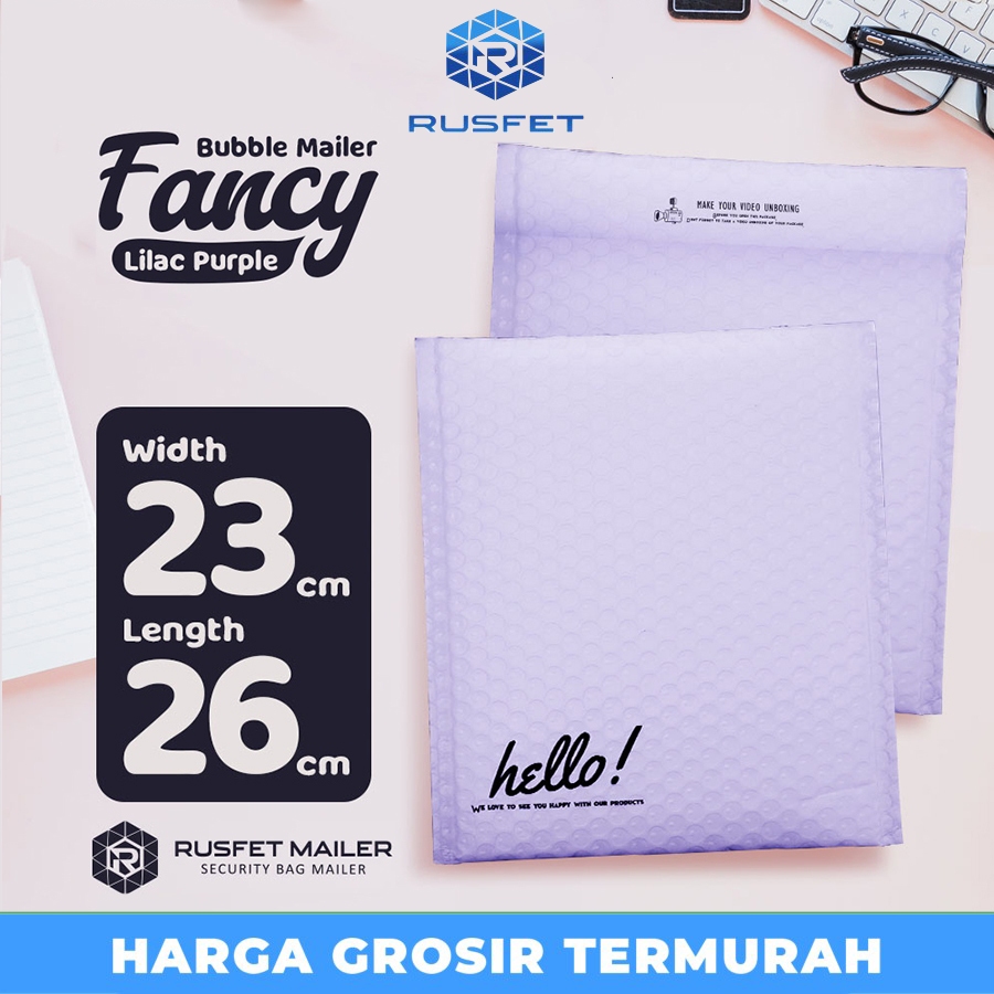

AMPLOP BUBBLE MURAH | BUBBLE MAILER MURAH | LIGHT PURPLE 23X26CM