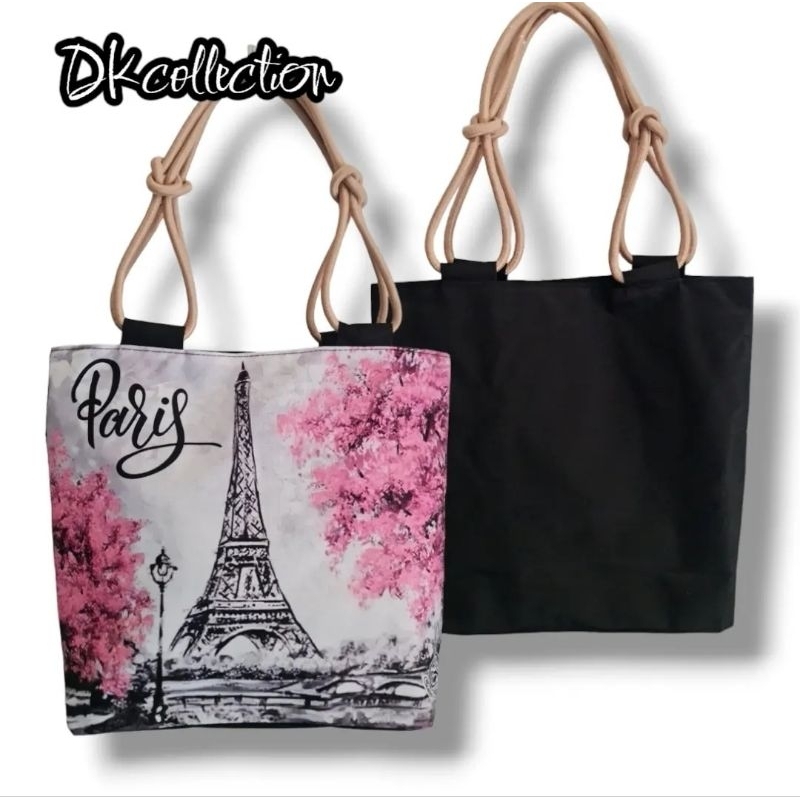 TAS PARIS TAS SOUVENIR PARIS SOUVENIR TOTE BAG PARIS TAS KANVAS PREMIUM PARIS