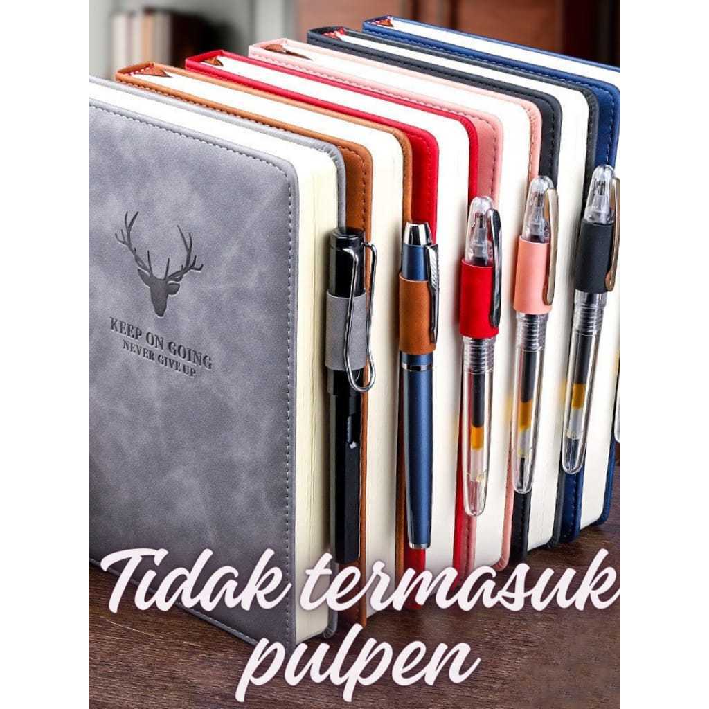 

Buku Catatan Harian Notebook Diary Cover Kulit 180 Lembar A5