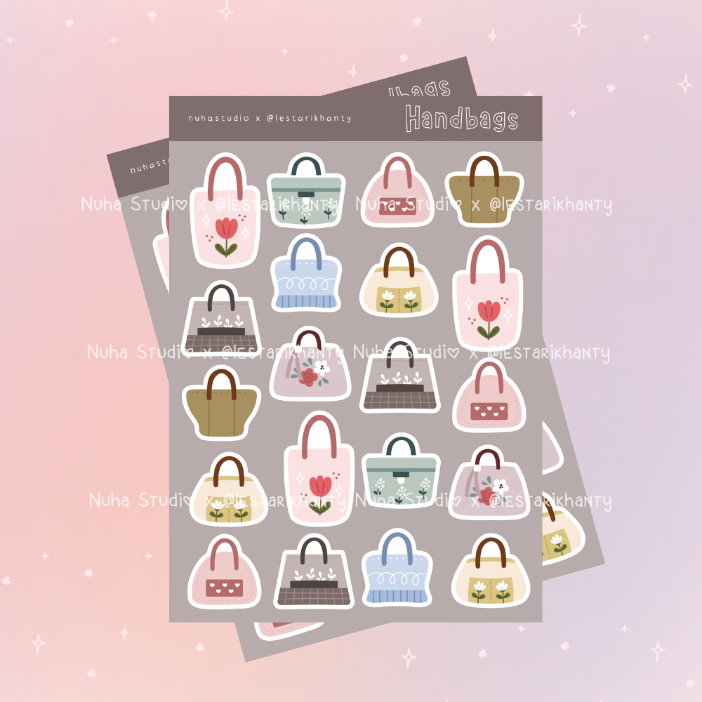 

Sticker by lestarikhanty | Handbags Tas Dompet Lucu | Aesthetic Sticker Estetik Stiker HP Laptop Botol Cute Waterproof Scrapbook Di