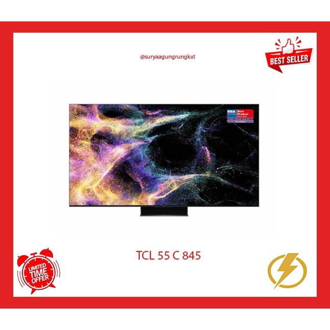 DIGITAL QLED TV TCL 55 INCH GOOGLE TV - 55 C 845