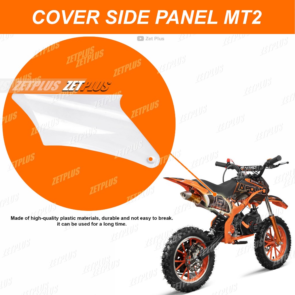 COVER SIDE PANEL MINI TRAIL MT2 /body samping plastik belakang motor mini 50cc 2T Lenka MC69-orion-a