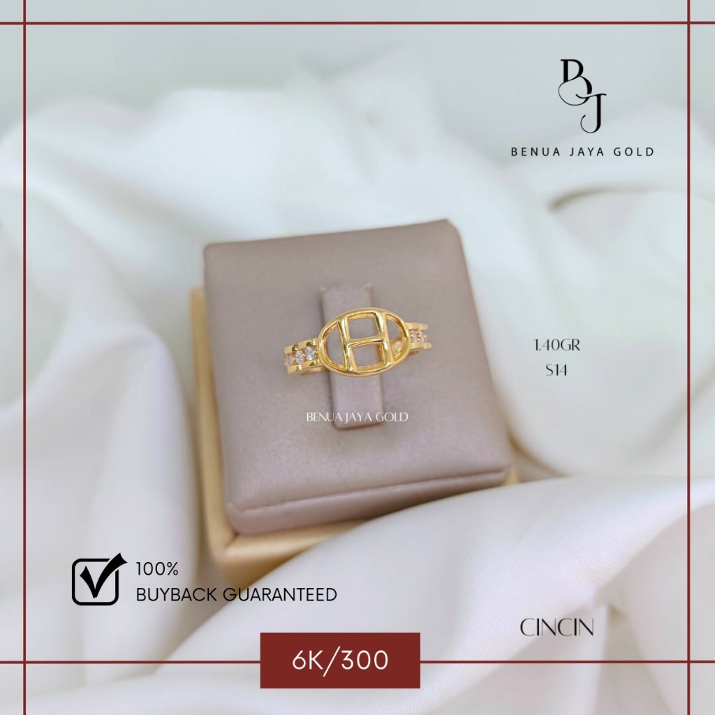 Cincin Fashion Emas 6K/300