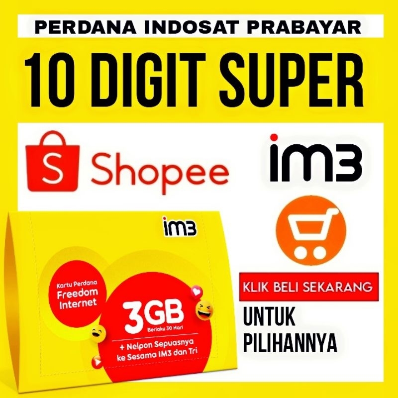 Nomor cantik Indosat 10digit. IM3 10digit