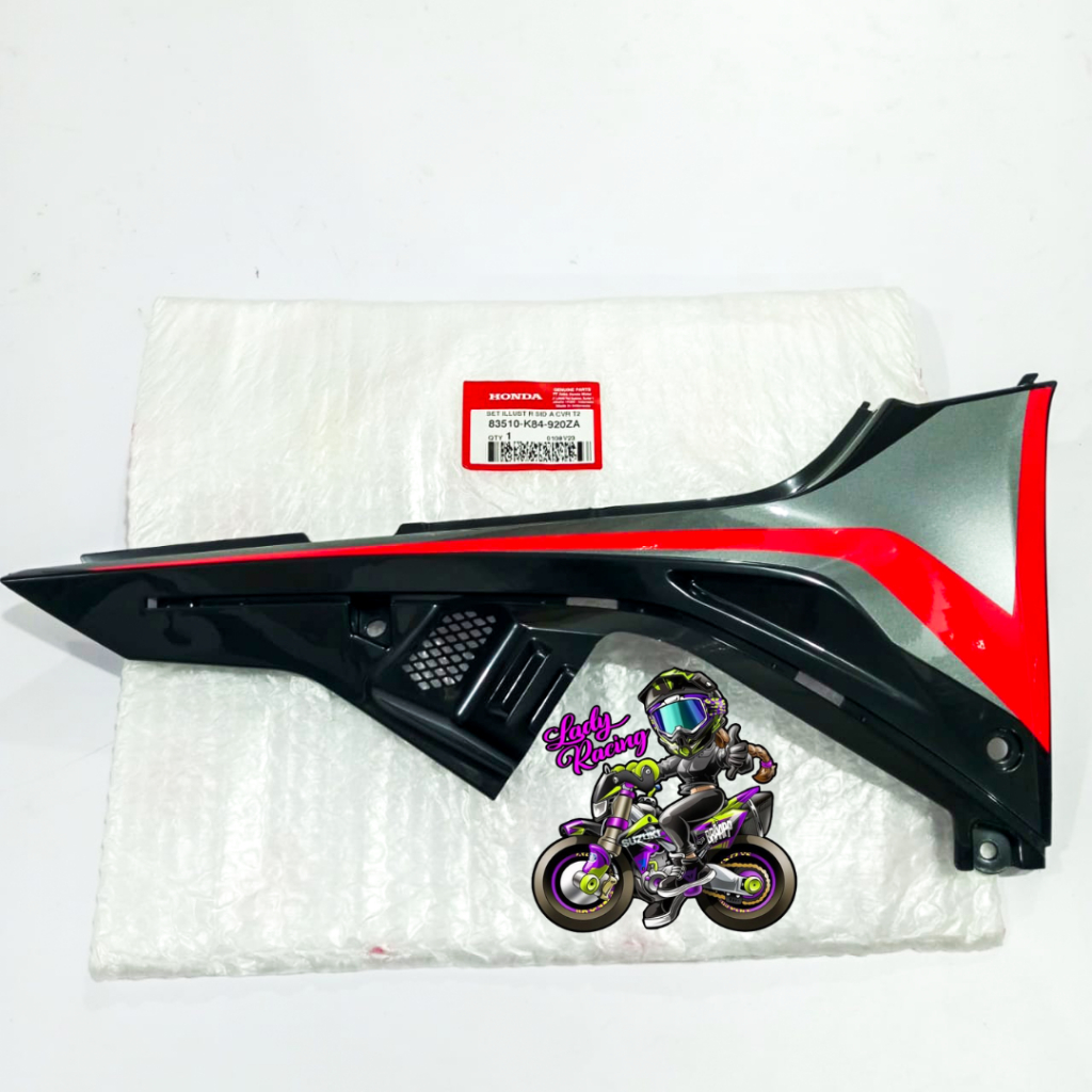 COVER BODY KANAN SET ILLUST R KANAN HITAM CRF150 L HONDA ORIGINAL AHM