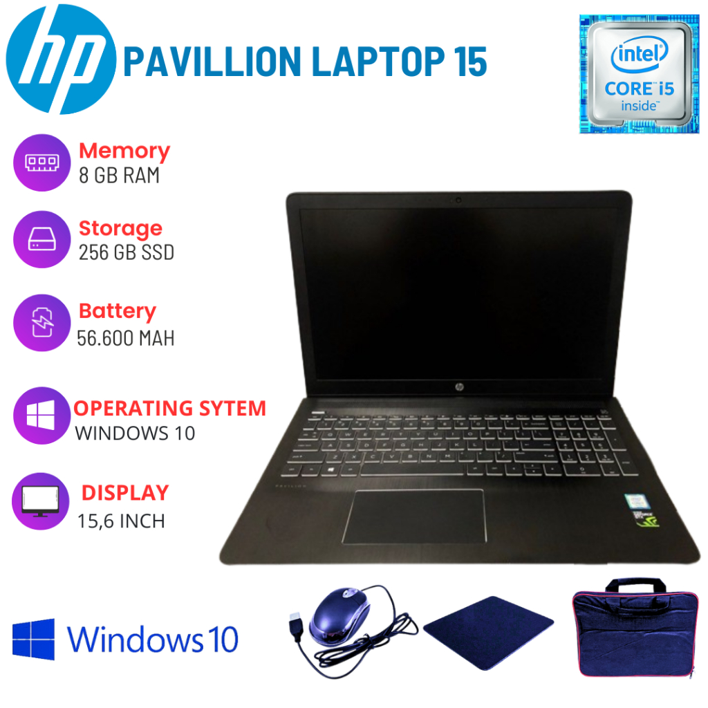 LAPTOP HP PAVILLION LAPTOP 15 I5 GEN 10 SECOND GARANSI 100% LAPTOP SPEK MANTAP