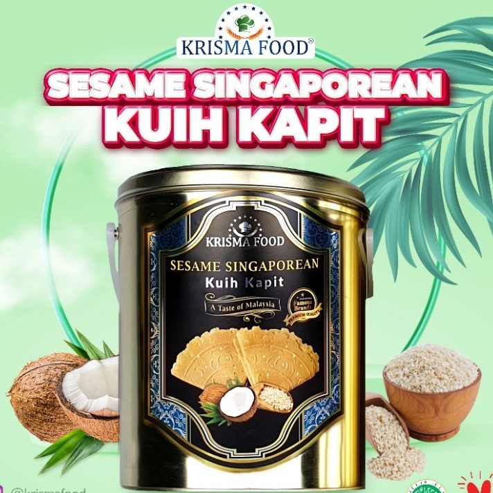 

Krisma Food Sesame Singaporean Kuih Kapit (Kue Semprong Wijen)