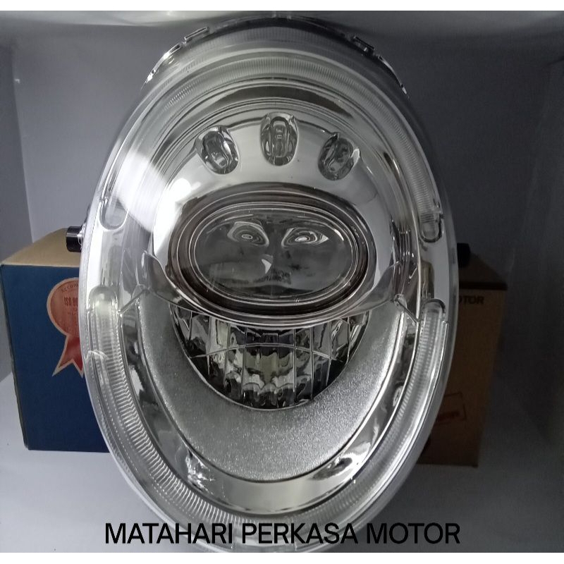 "WIN" Reflektor Lampu Depan Motor Scoopy F1 2017 LED