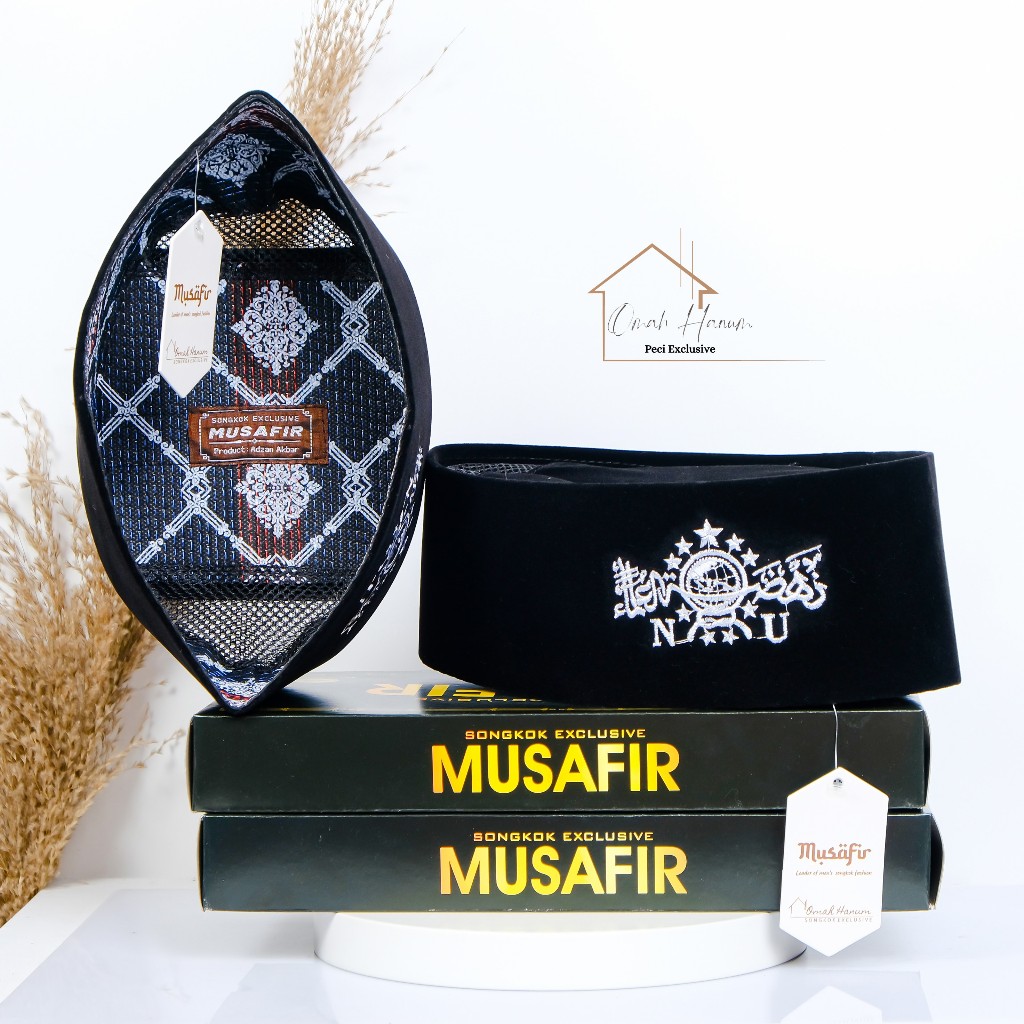 PECI NU PUTIH ( AC )/SONGKOK NU PUTIH/KOPYAH NU PUTIH–peci nu putih bordir komputer