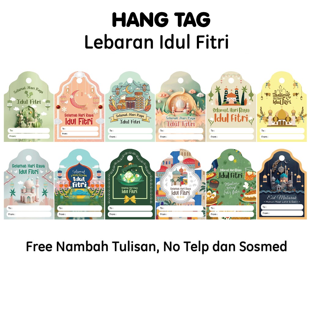 

25 Pcs hang tag Lebaran Idul Fitri PART 02