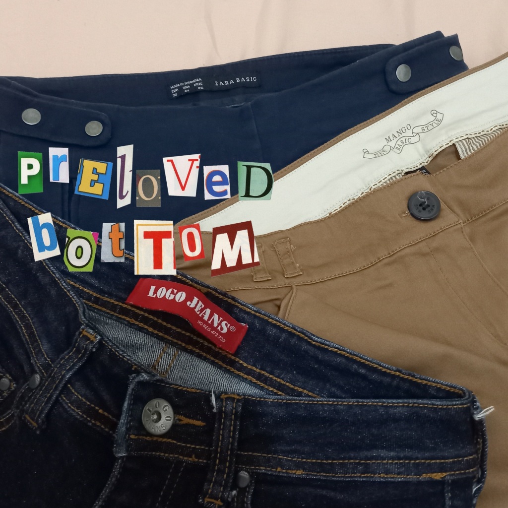 Preloved Bottoms Bawahan Celana Rok Jeans Skirt Pants Zara Mango